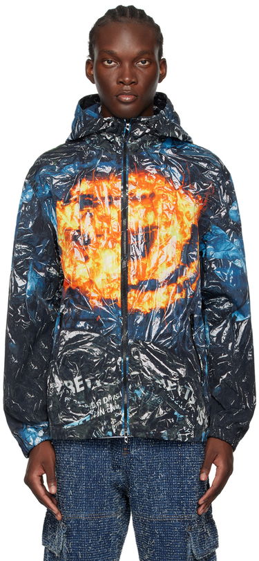 Vindjakke Diesel Poster Print Hooded Jacket Flerfarvet | A15614-0HPAH-9XX, 0