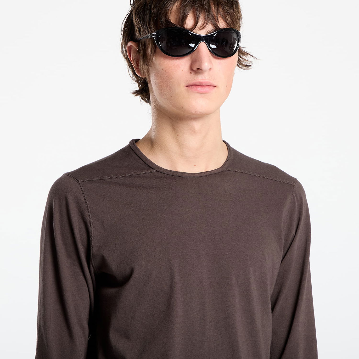 T-shirt Rick Owens Rick Owens DRKSHDW Level Longsleeve T-Shirt Brun | DU02E7260 RN 78, 1