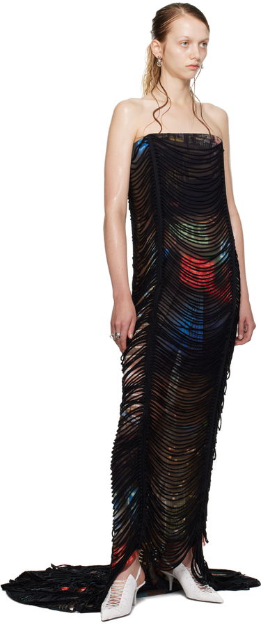 Kjole Jean Paul Gaultier Shayne Oliver Edition 'The Long Slashed City' Maxi Dress Sort | 24/27-F-RO148-T551-60405030, 4