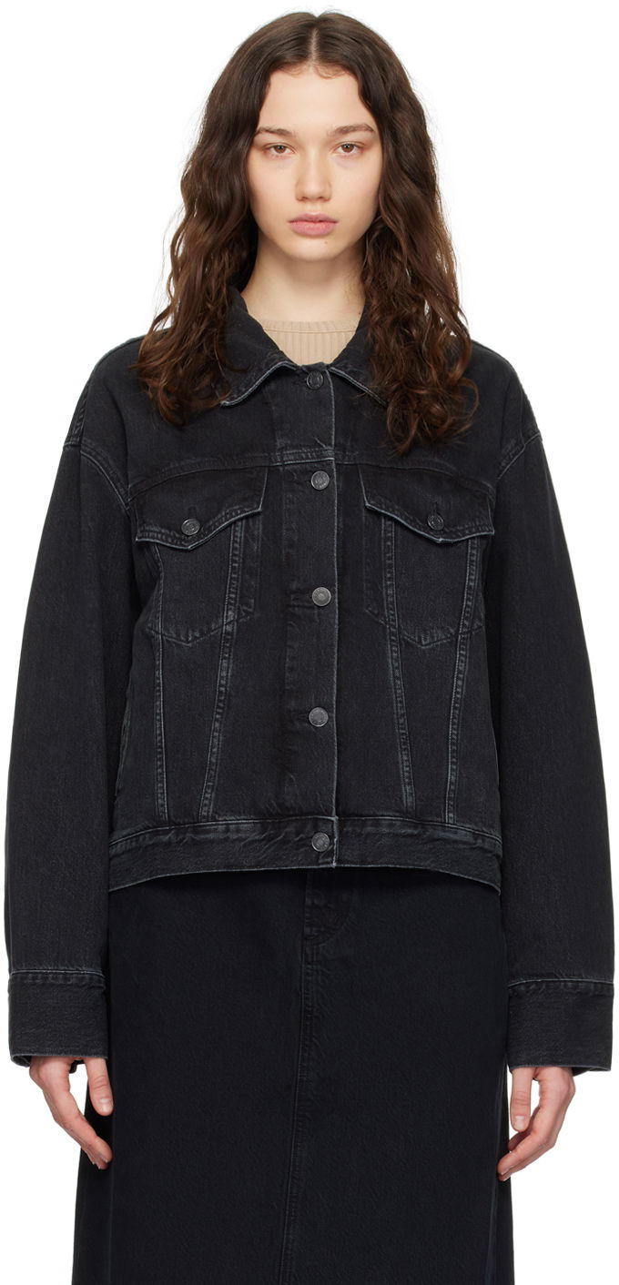 Jakke AGOLDE Martika Denim Jacket Sort | A5024-1557