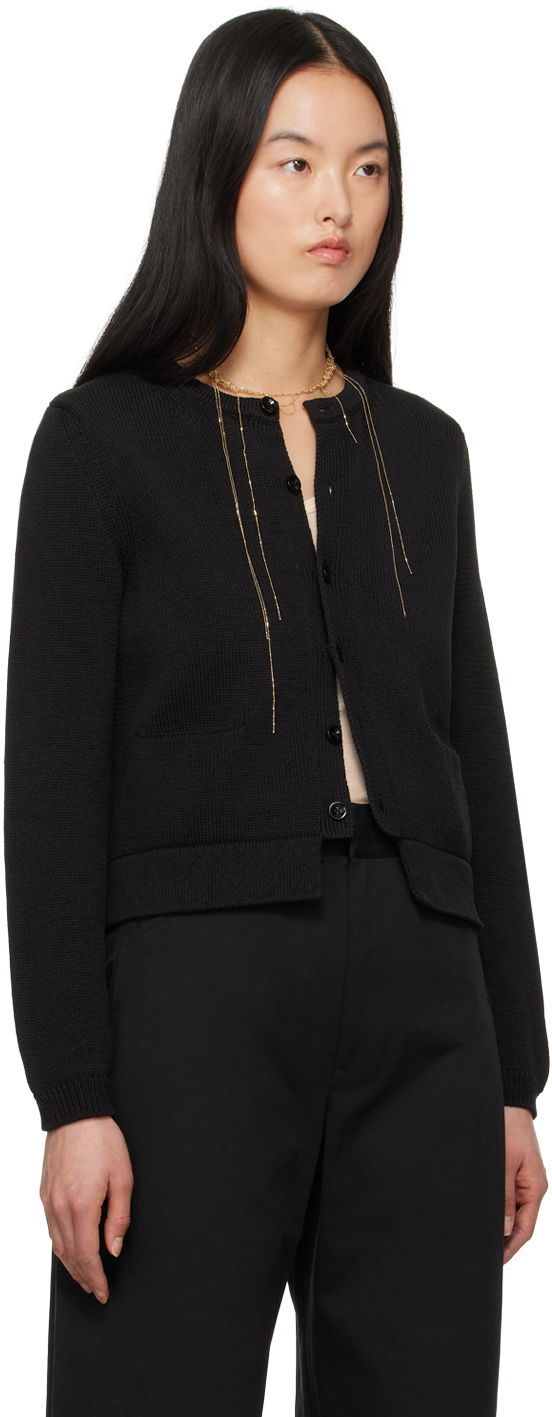 Sweater LEMAIRE LEMAIRE Cropped Knit Cardigan Sort | TO1209 LK1022, 1