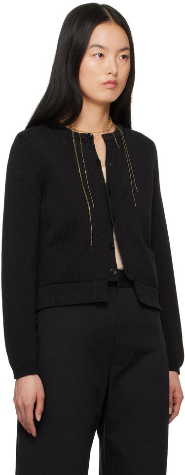 Sweater LEMAIRE LEMAIRE Cropped Knit Cardigan Sort | TO1209 LK1022, 1