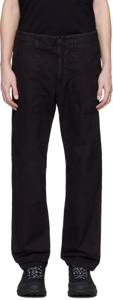 Cargo bukser Stone Island Stone Island Brushed Organic Cotton Canvas Old Effect Trousers Sort | K1S15 3100023 S00WA, 0