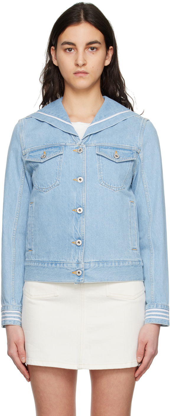 Jakke KENZO Paris Sailor Denim Jacket Blå | FD52DV2386B4, 0