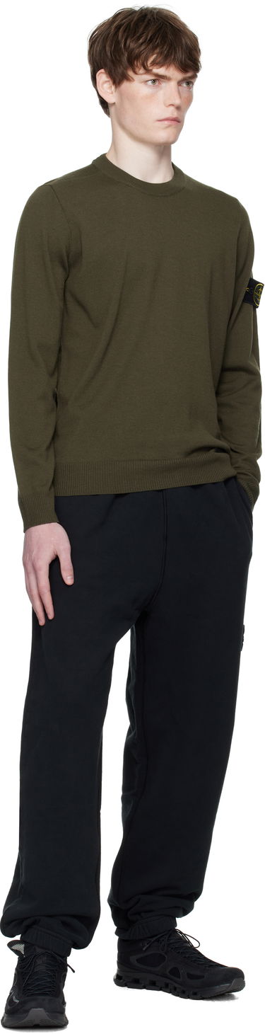 Joggingbukser Stone Island Stone Island Brushed Organic Cotton Fleece Sweatpants Sort | K2S15 6200004 S0A20, 4