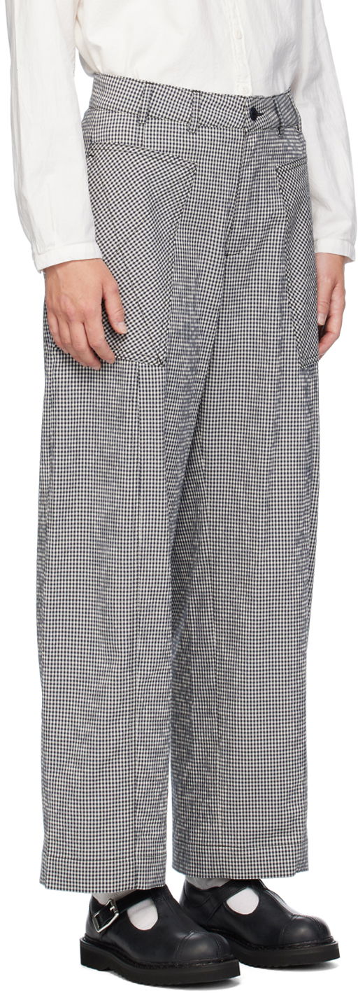 Bukser YMC YMC Peggy Gingham Check Trousers Blå | Q4WMI, 1