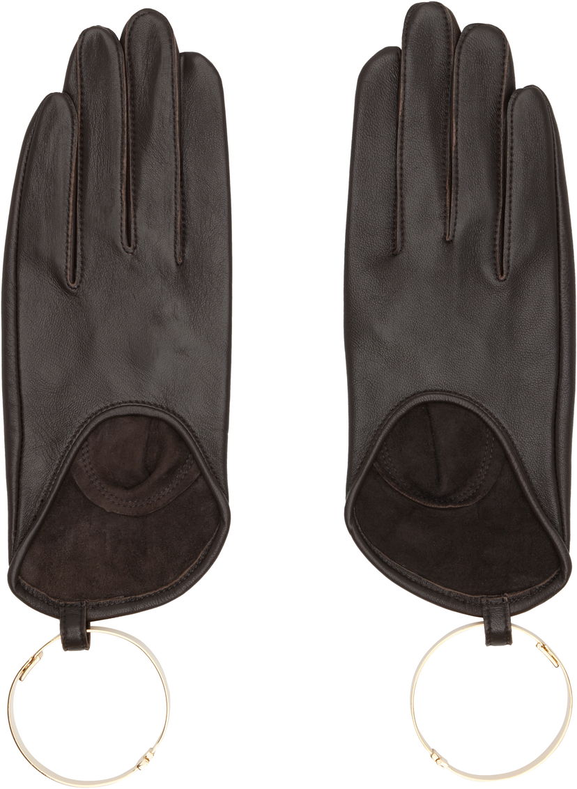 Handsker sacai sacai Leather Bangle Gloves Brun | 25-08253