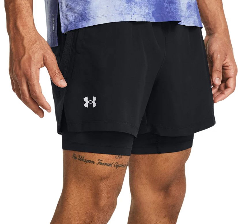 Shorts Under Armour UA LAUNCH 5 2-IN-1 SHORTS-BLK Sort | 1382640-001