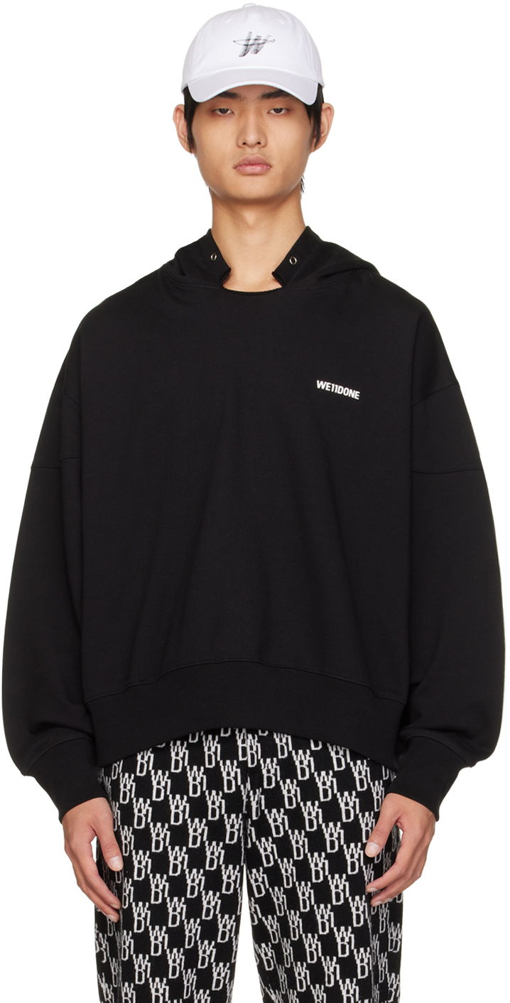 Sweatshirt We11done We11done Signature Hoodie Sort | WD-TH3-22-867-U-BK