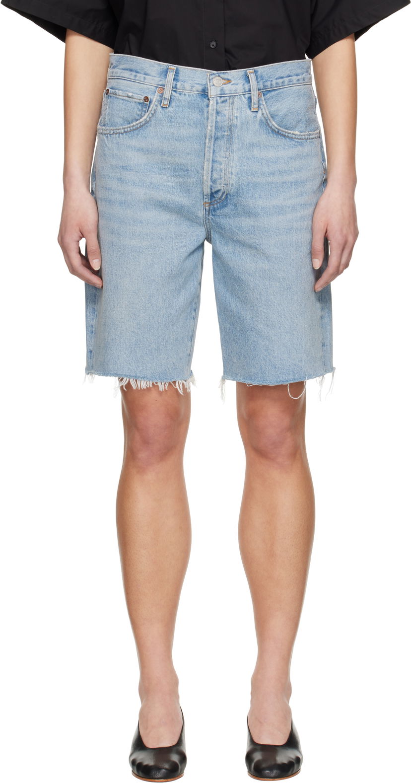 Shorts AGOLDE AGOLDE 90's Distressed Denim Shorts Blå | A223-1206