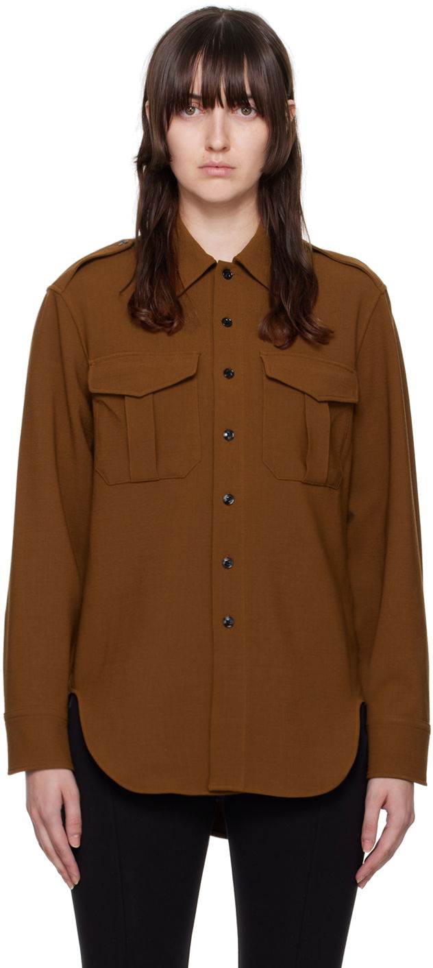 Skjorte rag & bone Howie Military Shirt Brun | WAW22FA055KJ55