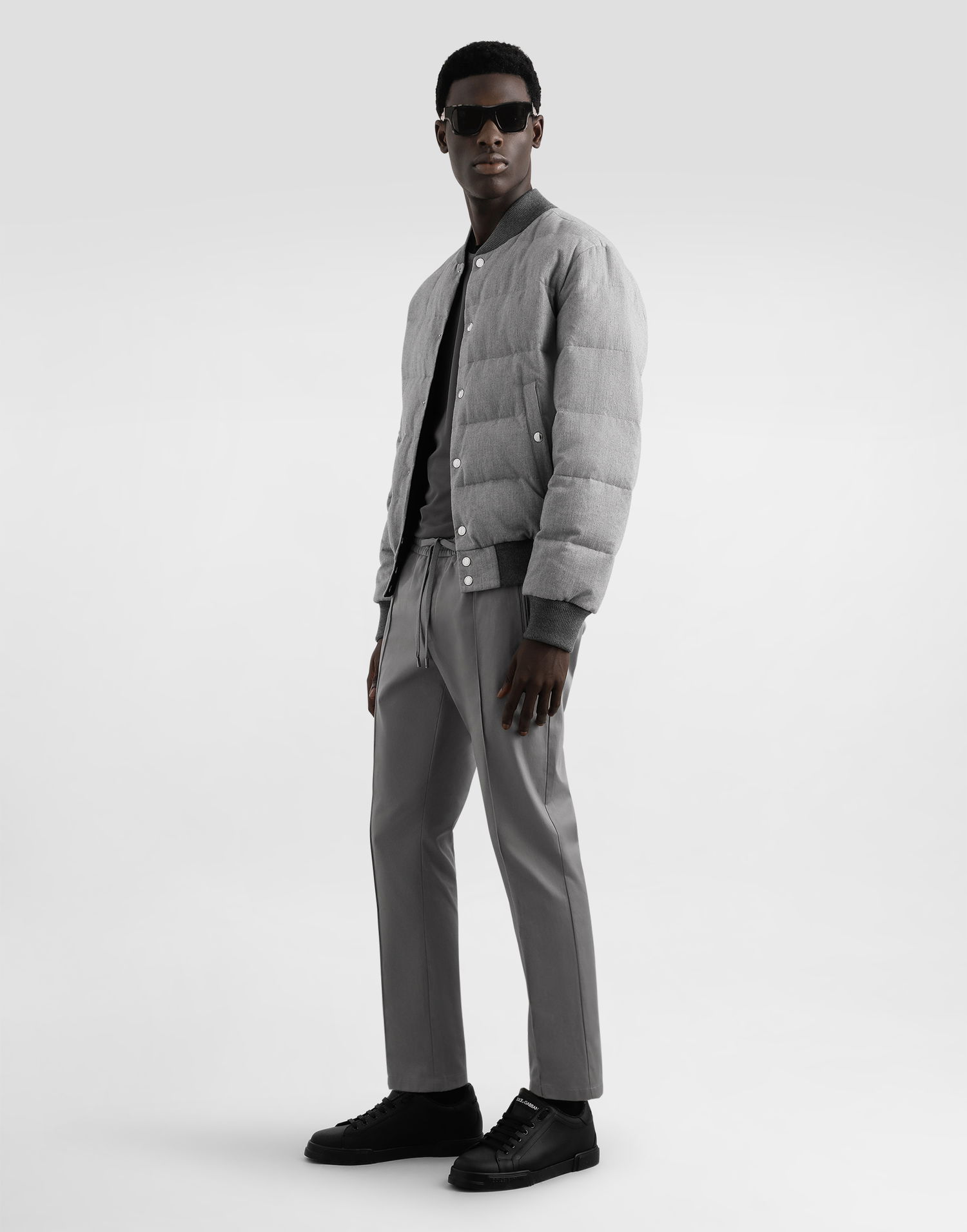 Bukser Dolce & Gabbana Dolce & Gabbana Cotton Gabardine Jogging Trousers Grå | GYACEZFUFNVN0493, 1