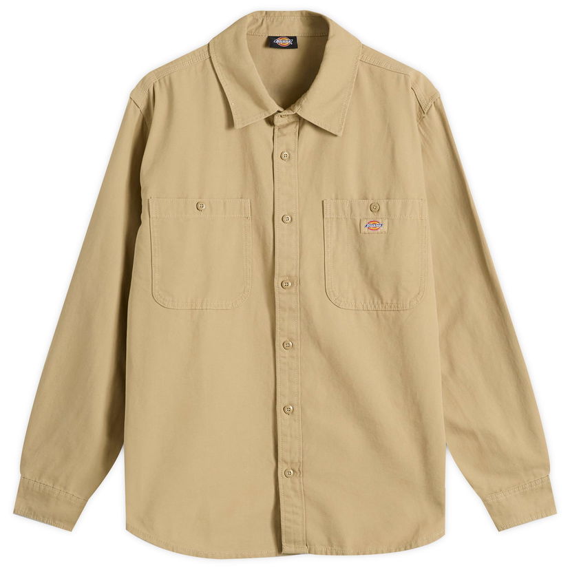 Skjorte Dickies Canvas Shirt, Size Large Beige | DK0A87PR0DS1