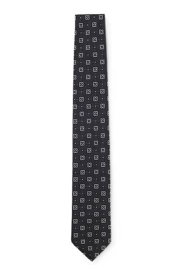 Bælter BOSS Silk-Blend Patterned Tie Sort | 50550511