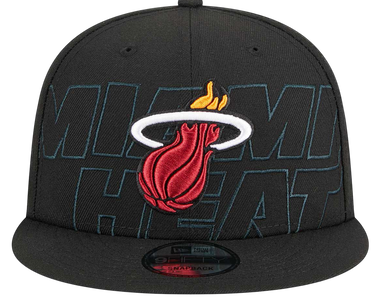 Kasket New Era Miami Heat 2023 Draft 9Fifty Snapback Cap Sort | 60360920-60360920, 1