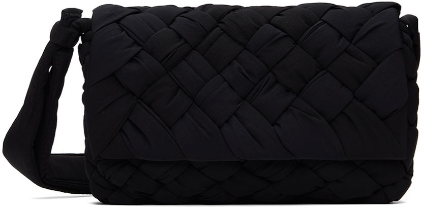 Skuldertaske Bottega Veneta Bottega Veneta Small Rumple Messenger Bag Sort | 795498-V4GE1-8803