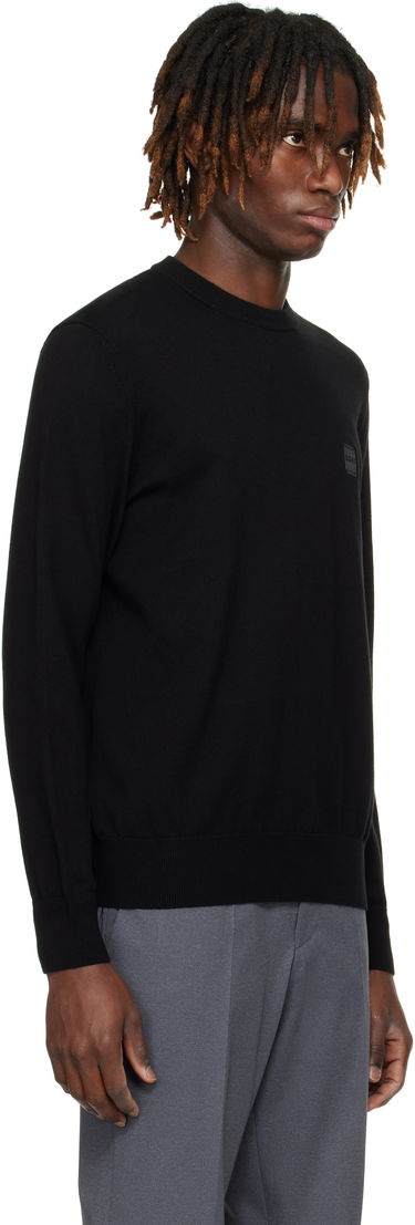 Sweater BOSS BOSS Cotton-Cashmere Regular-Fit Sweater Sort | 50527583, 1