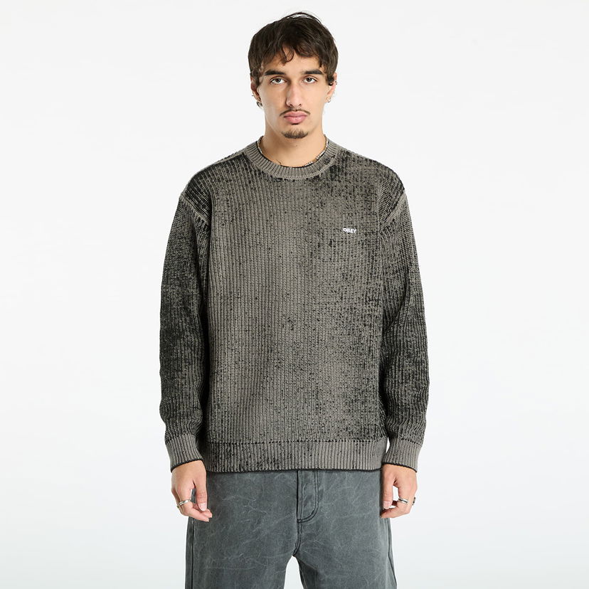 Sweater OBEY OBEY Spray Effect Sweater Grå | 151000109-BKM