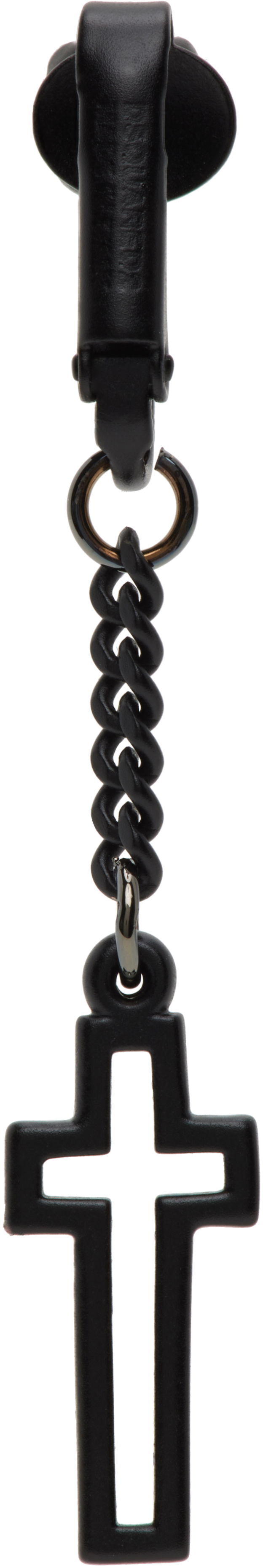 Nøgleringe DSQUARED2 Dsquared2 Clip-On Cross Earring Sort | ERM0064_37208163_2124