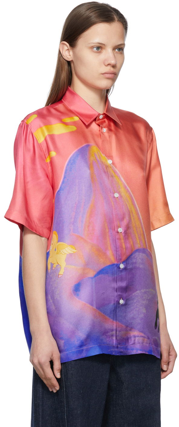 Skjorte Stella McCartney Stella McCartney Fantasia Landscape Shirt Flerfarvet | 6200033STA91, 1