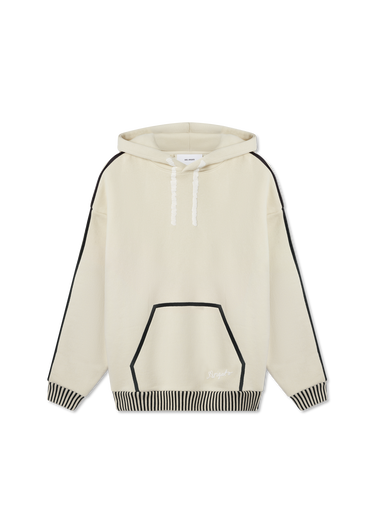Sweatshirt AXEL ARIGATO Relaxed-Fit Hoodie with Striped Trim Beige | A2974003, 1