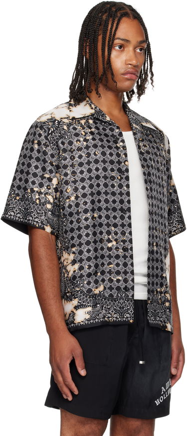 Skjorte AMIRI Bleach Bandana Bowling Shirt Blå | AMSTCA1159, 4