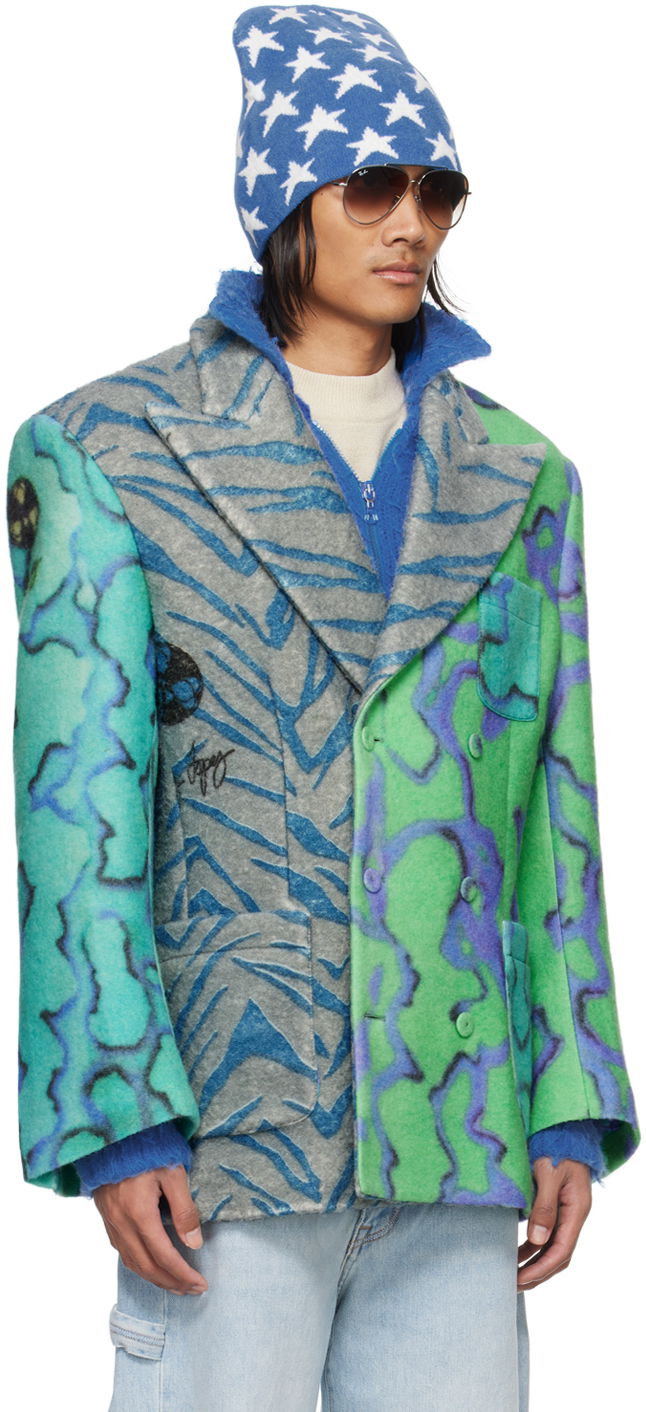 Jakke ERL ERL Printed Blazer Grøn | ERL07J032, 1