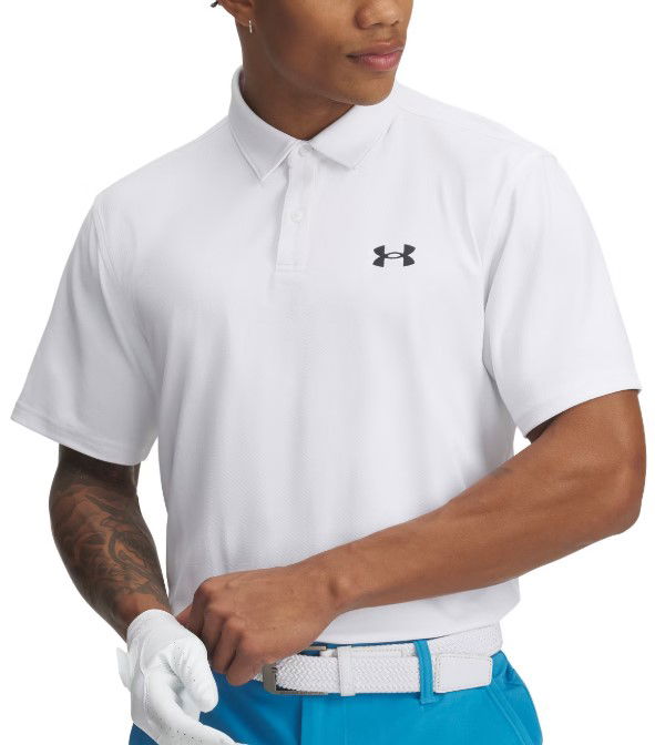 Polo skjorte Under Armour UA T2G Pique Polo Shirt Hvid | 1390123-100