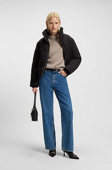 Sweater BOSS Oversized-fit sweater in a wool blend Beige | 50522553, 1