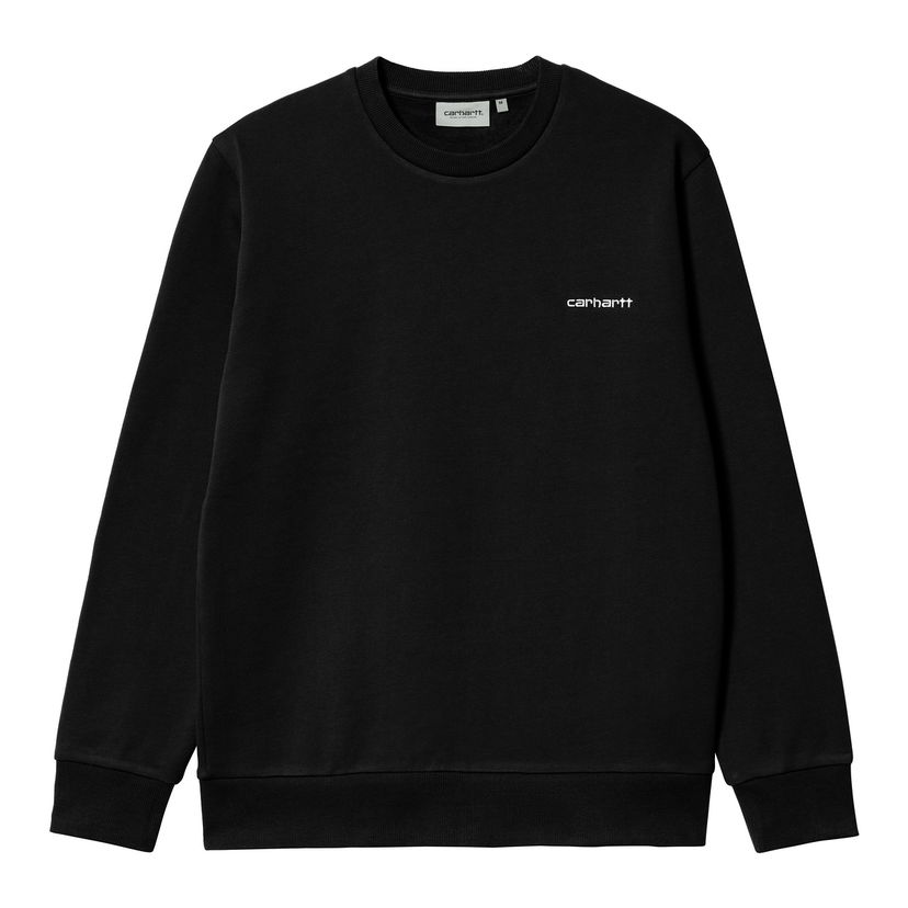 Sweatshirt Carhartt WIP Script Embroidery Hoodie Sort | I033657_0D2_XX