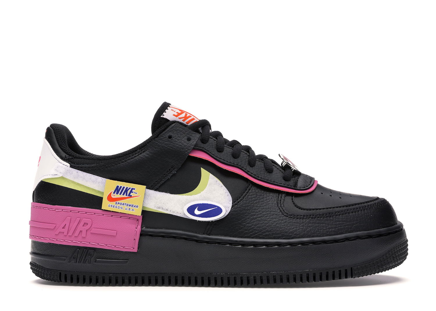 Sneakers og sko Nike Air Force 1 Low Shadow "Removable Patches Black Pink" W Sort | CU4743-001, 0