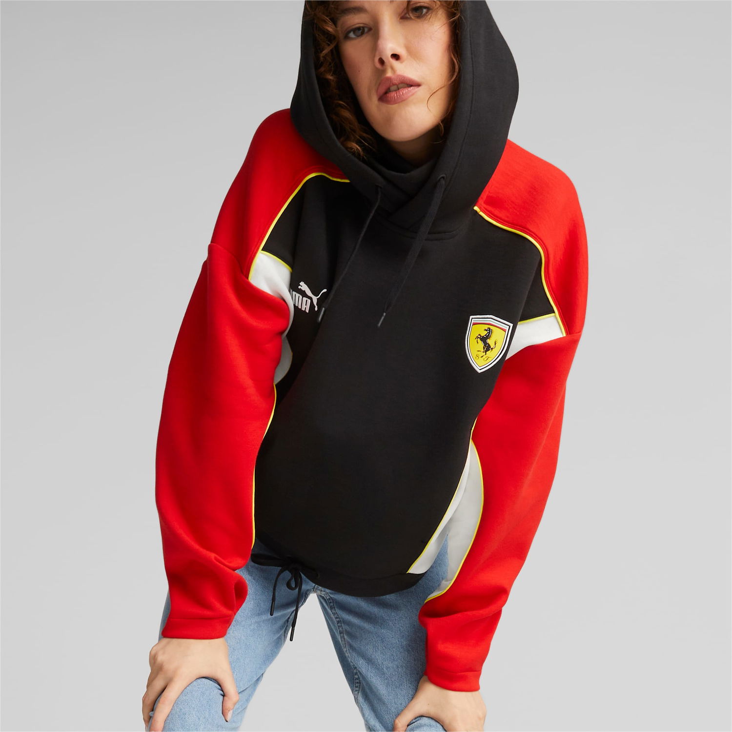Sweatshirt Puma x Scuderia Ferrari x June Ambrose Motorsport Hoodie Sort | 539857_02, 1