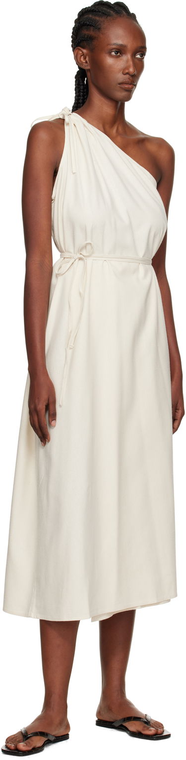 Kjole Baserange Baserange View One-Shoulder Midi Dress Hvid | DRVI-WS-AU25, 3