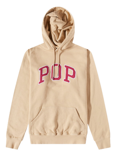 Sweatshirt Pop Trading Company Arch Popover Hoody Beige | POPSS23-01-007