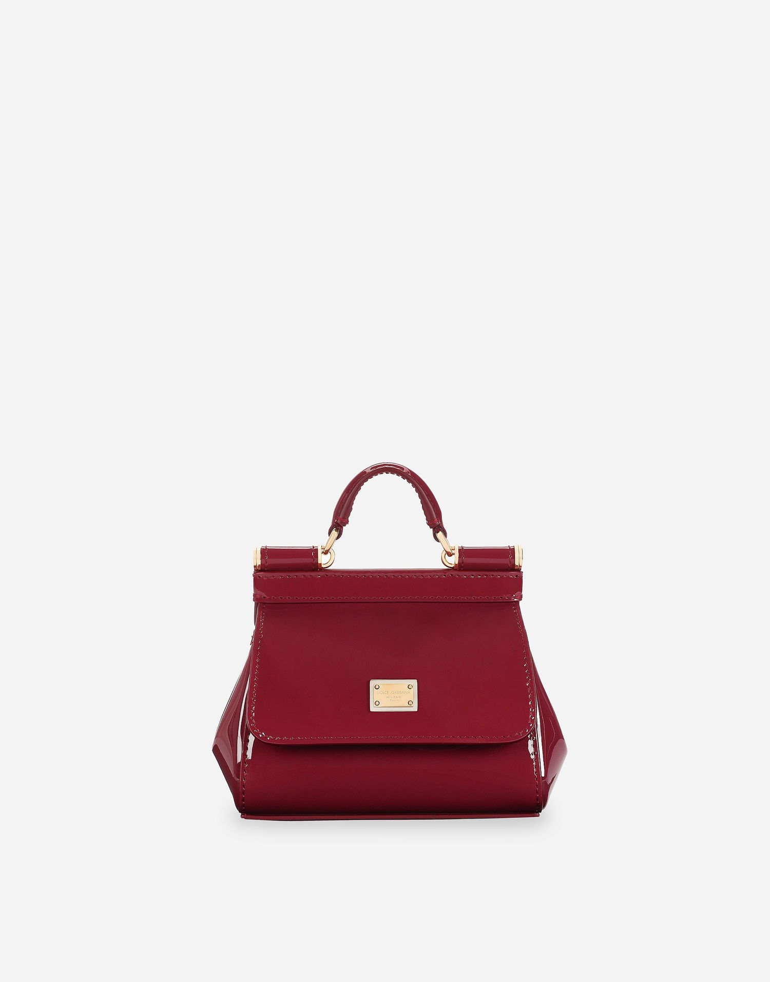 Håndtaske Dolce & Gabbana Dolce & Gabbana Mini Sicily Leather Handbag Rød | BB7504A147180343, 0