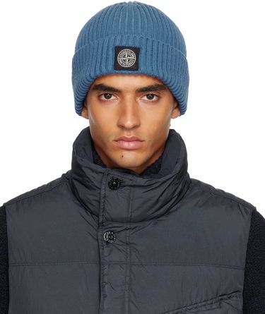 Beanie Stone Island Full Rib Beanie Blå | S15 N100002 S00C3, 0