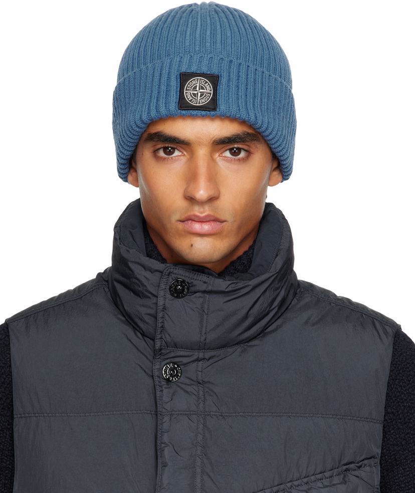 Beanie Stone Island Full Rib Beanie Blå | S15 N100002 S00C3