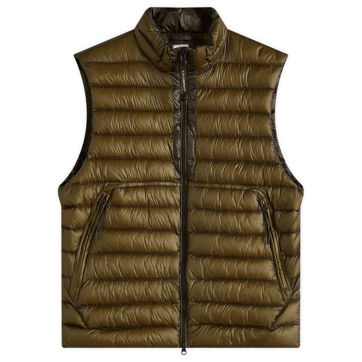 Vest C.P. Company Men's D.D. Shell Lens Down Vest, Size Large Grøn | 18CMVE201A-006099A-683, 1