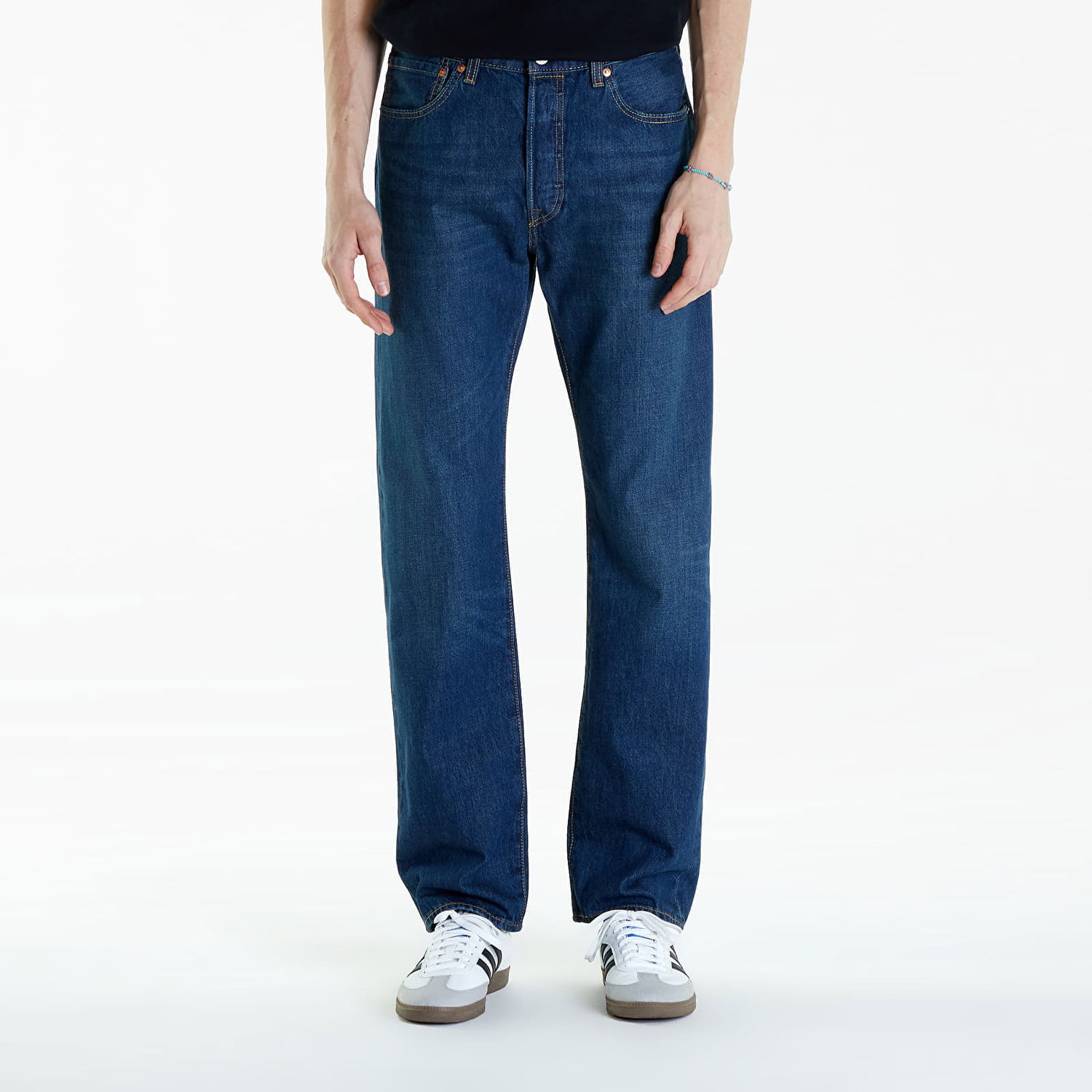 Bukser og jeans Levi's Pánské džíny ® 501® Original Jeans Modrá Mørkeblå | 00501-3522, 0