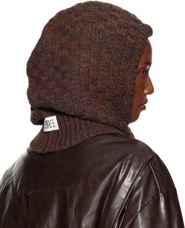 Hat Maison Margiela MM6 Maison Margiela Wool Blend Knit Hood Brun | SH2TB0005 M13174, 2