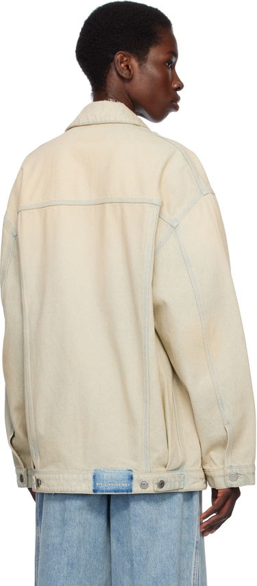 Jakke Stella McCartney Stella McCartney Sand Overdyed Denim Jacket Beige | 6D03853SQH18, 2