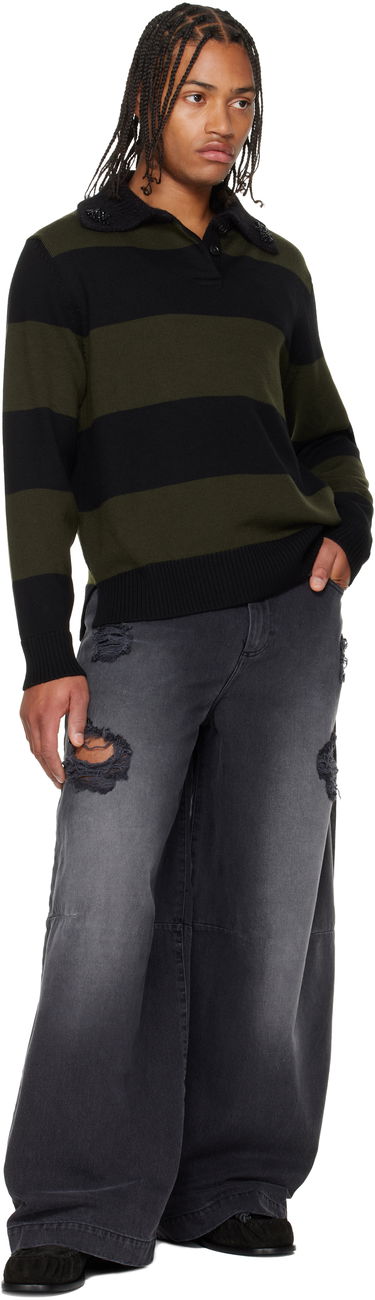 Polo skjorte Simone Rocha Simone Rocha Embellished Fuzzy Collar Rugby Polo Flerfarvet | VMK13SB 0646, 3