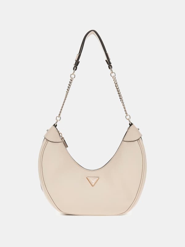Skuldertaske GUESS Beige Shoulder Bag with Chain Strap Beige | HWBG9519010