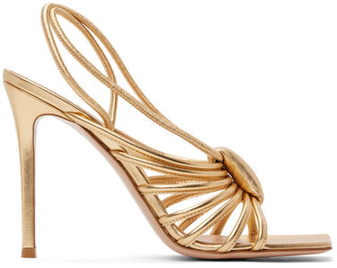 Sneakers og sko Gianvito Rossi Hellen Square Toe Heeled Sandals Metalisk | G32488-15RIC-NPS, 0