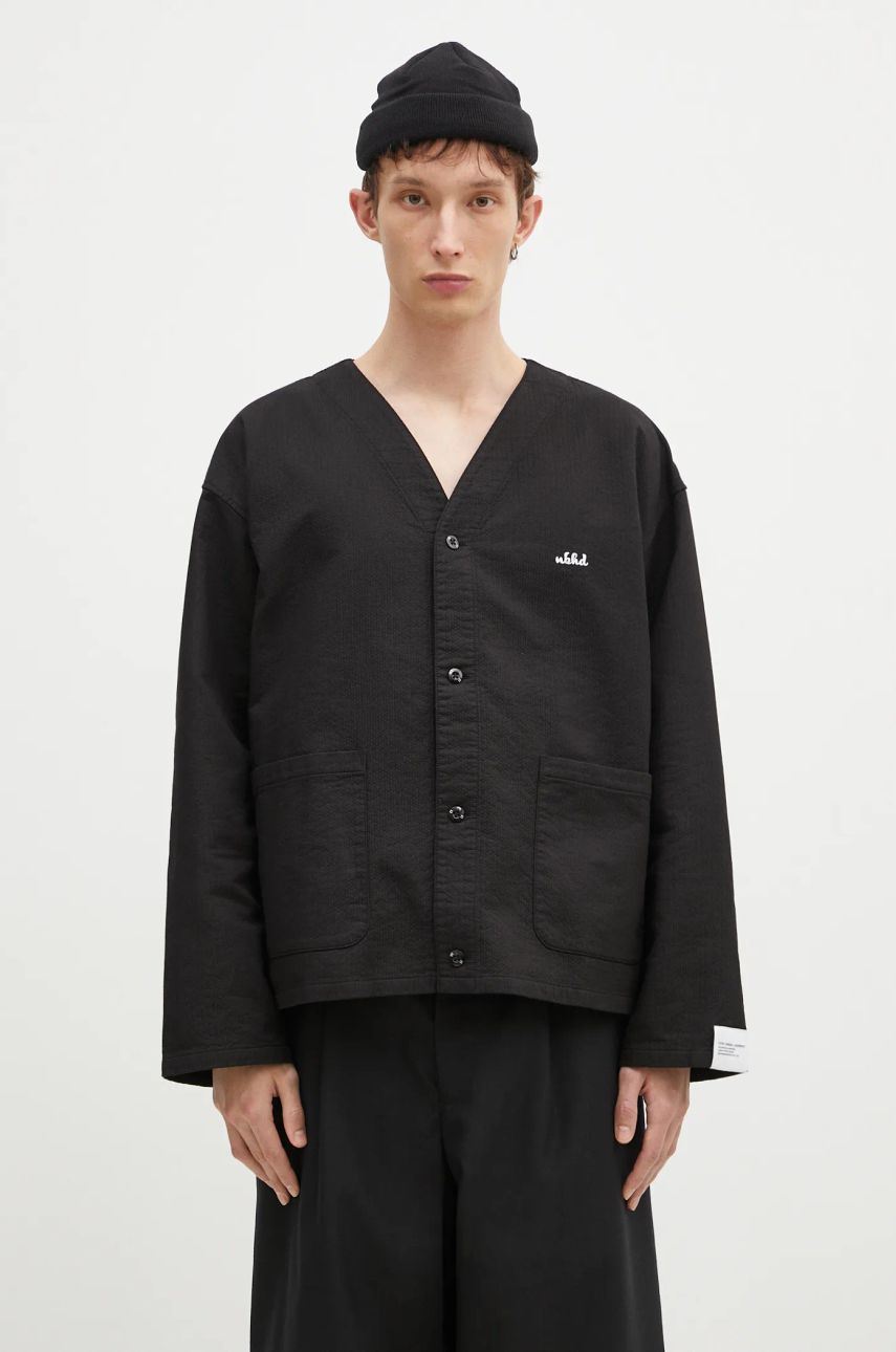 Sweater Neighborhood NEIGHBORHOOD Regular Fit V-Neck Cardigan Sort | 242SPNH.SHM05, 0
