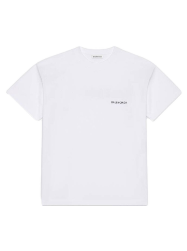 T-shirt Balenciaga Large Fit T-shirt Hvid | 612965TIVG59040