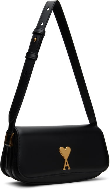 Håndtaske AMI AMI Paris Leather Shoulder Bag Grøn | ULL018.AL0104, 4