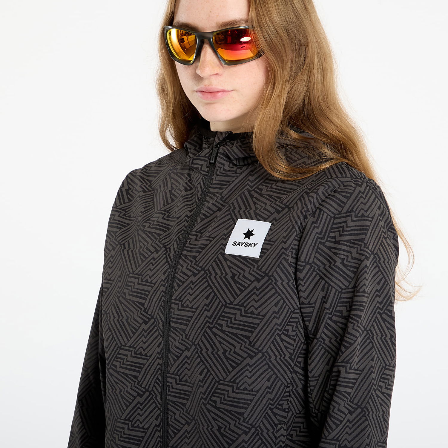 Vindjakke Saysky Reflective Blaze Patterned Jacket Sort | OWRJA01C1050, 1