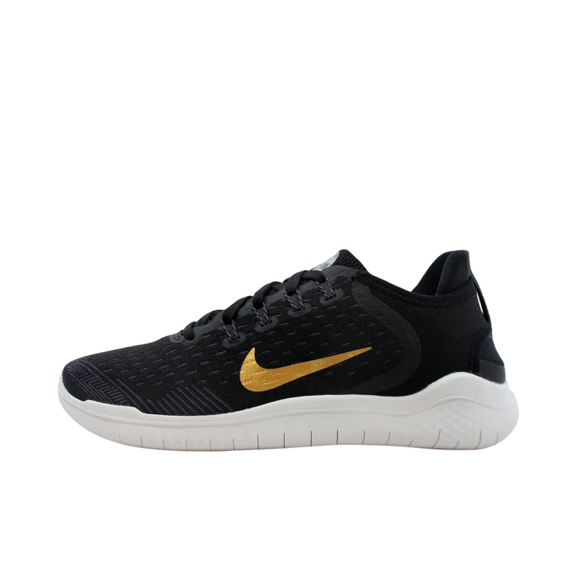 Løbe Nike Free RN 2018 "Black Metallic Gold Vast Grey" W Sort | 942837-008