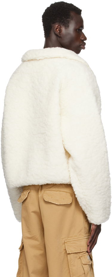 Bomberjakke ERL Fleece Bomber Jacket Hvid | ERL09J001, 3